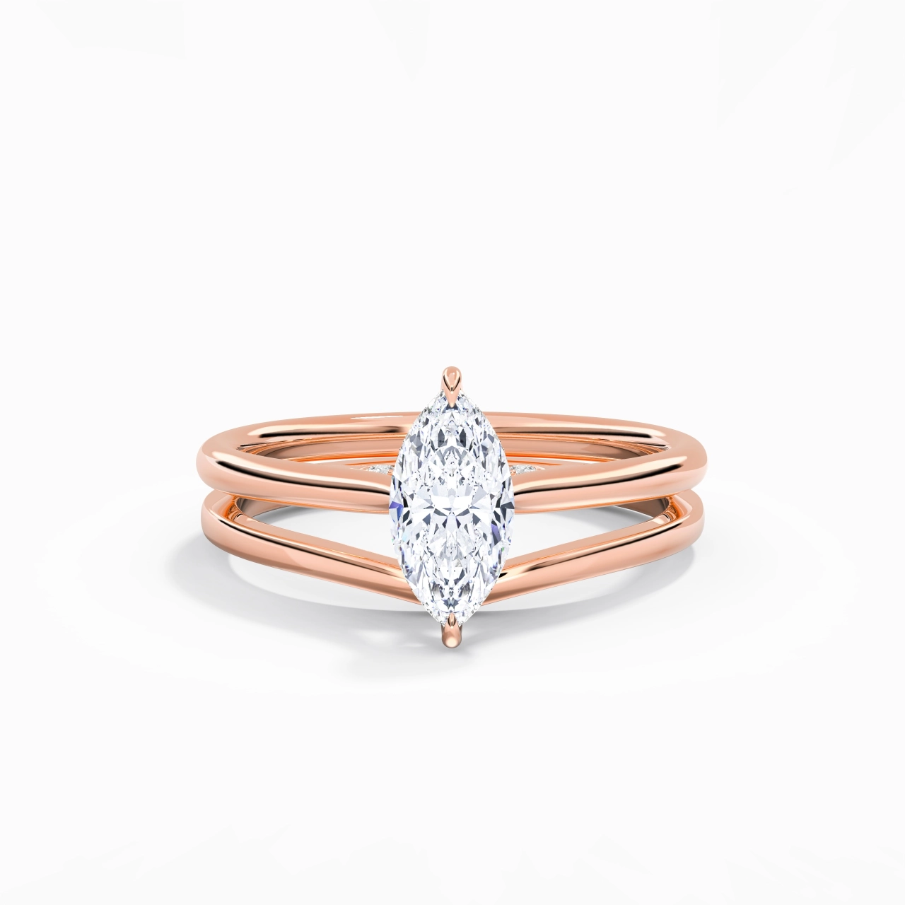 Cathedral Hidden Halo Wedding Ring Set 2.00ct Moissanite
