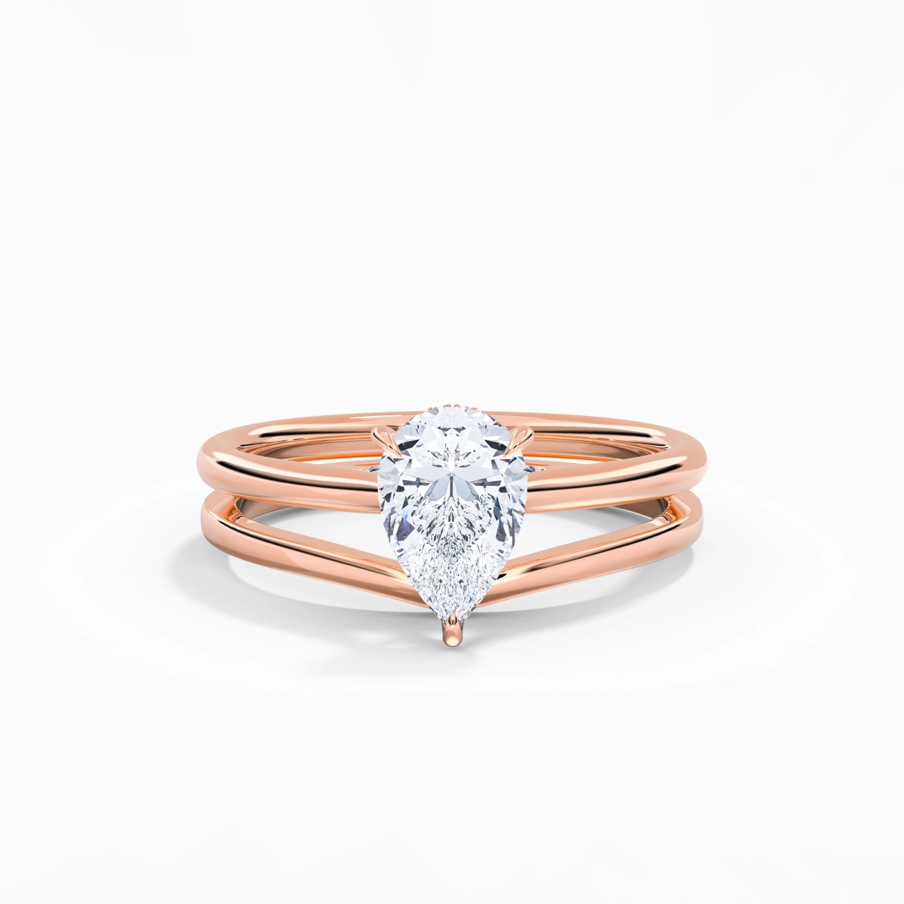 Cathedral Hidden Halo Wedding Ring Set 1.50ct Moissanite