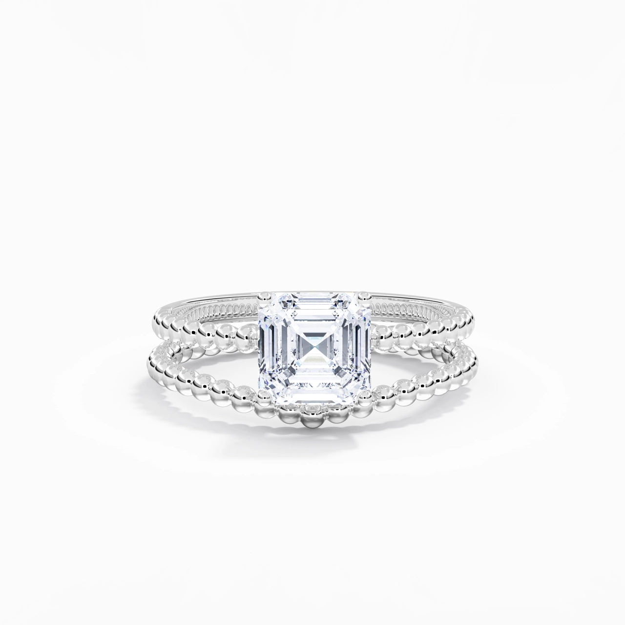 1.50ct Moissanite Wedding Ring Set 14K White Gold