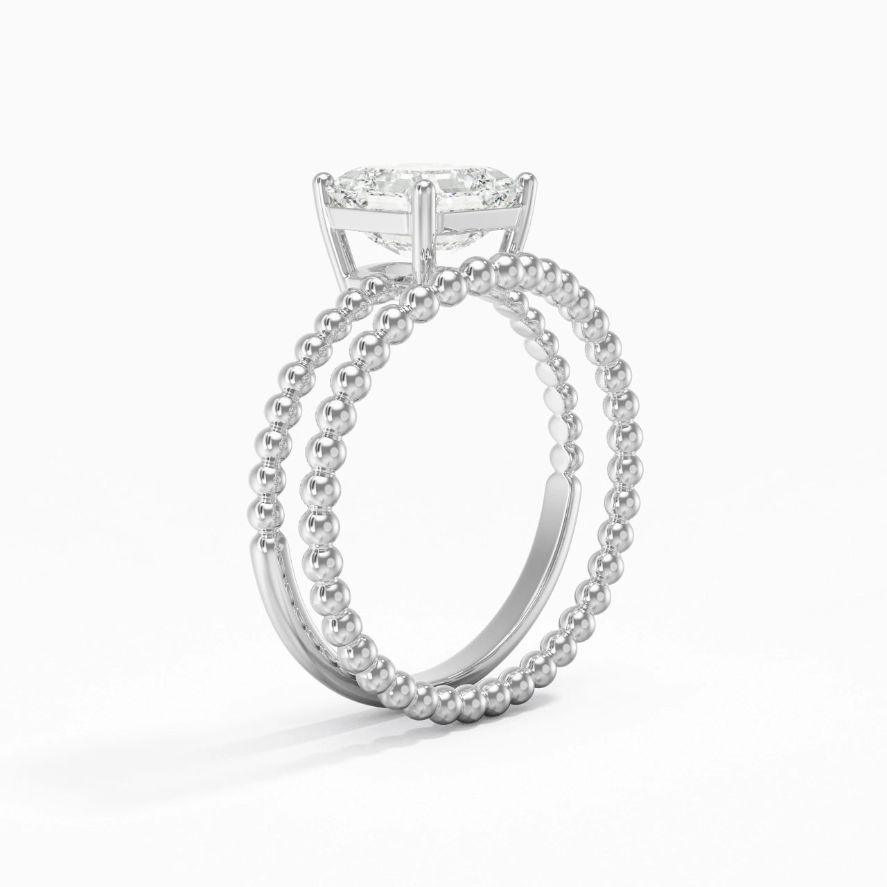 1.50ct Moissanite Wedding Ring Set 14K White Gold
