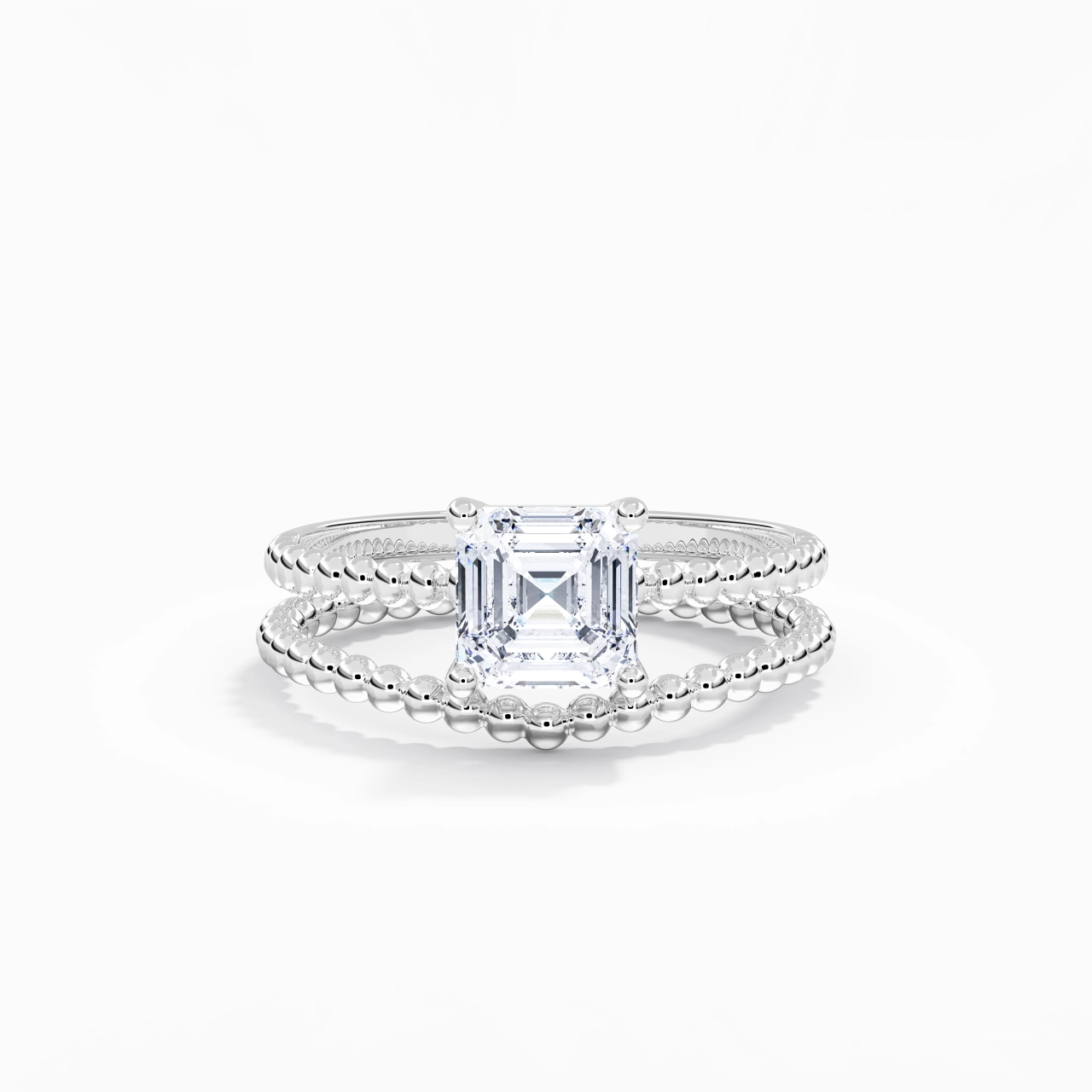 1.00ct Moissanite Wedding Ring Set 14K White Gold