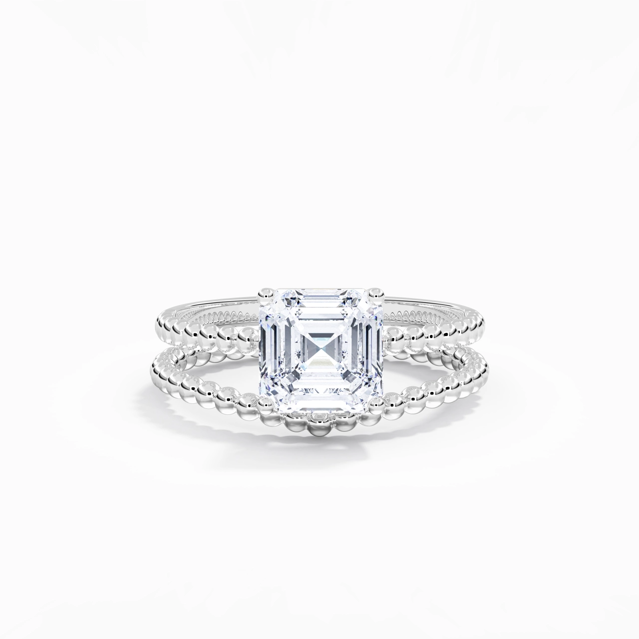 2.00ct Moissanite Wedding Ring Set 14K White Gold