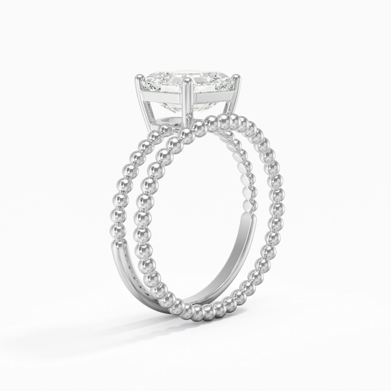 2.00ct Moissanite Wedding Ring Set 14K White Gold