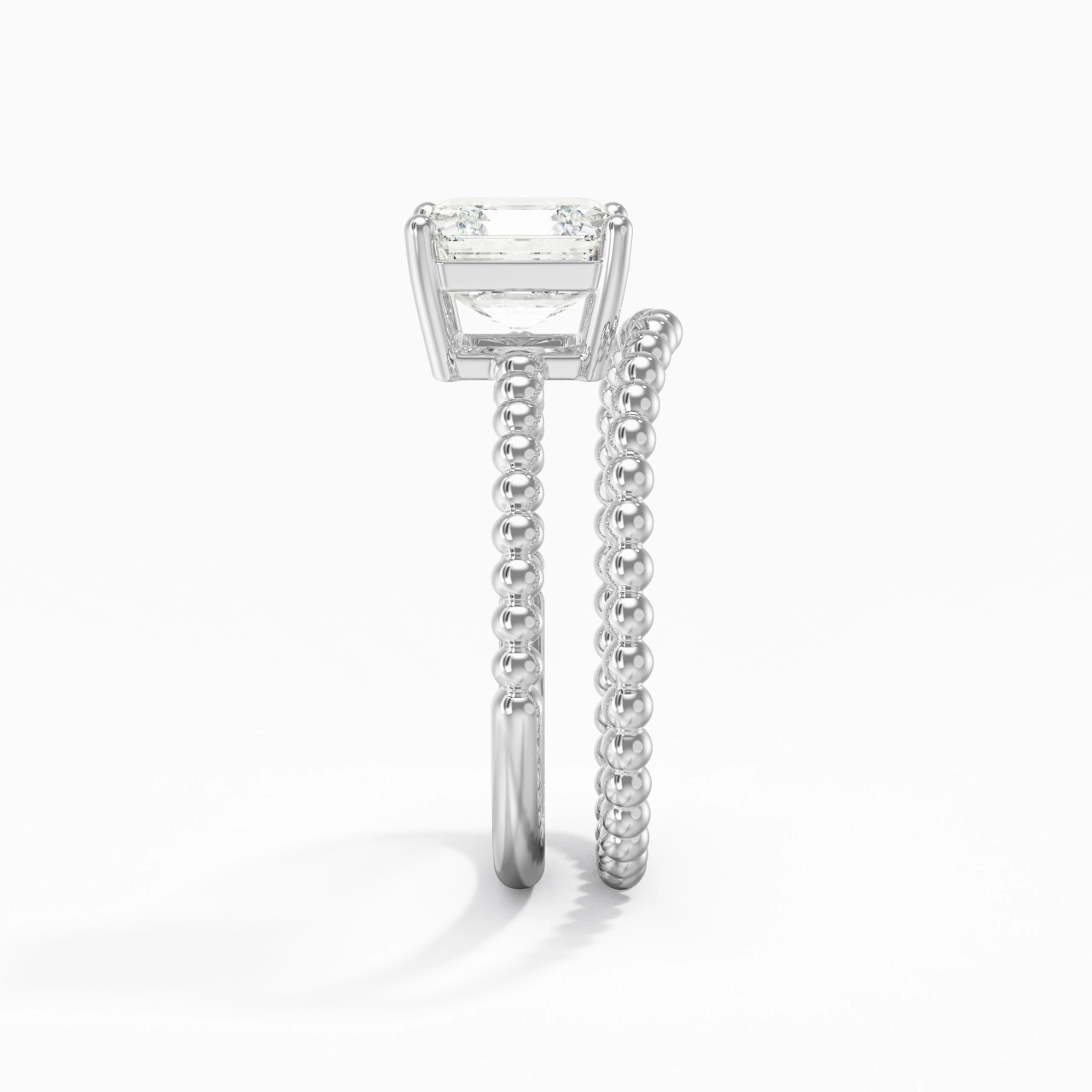 2.00ct Moissanite Wedding Ring Set 14K White Gold