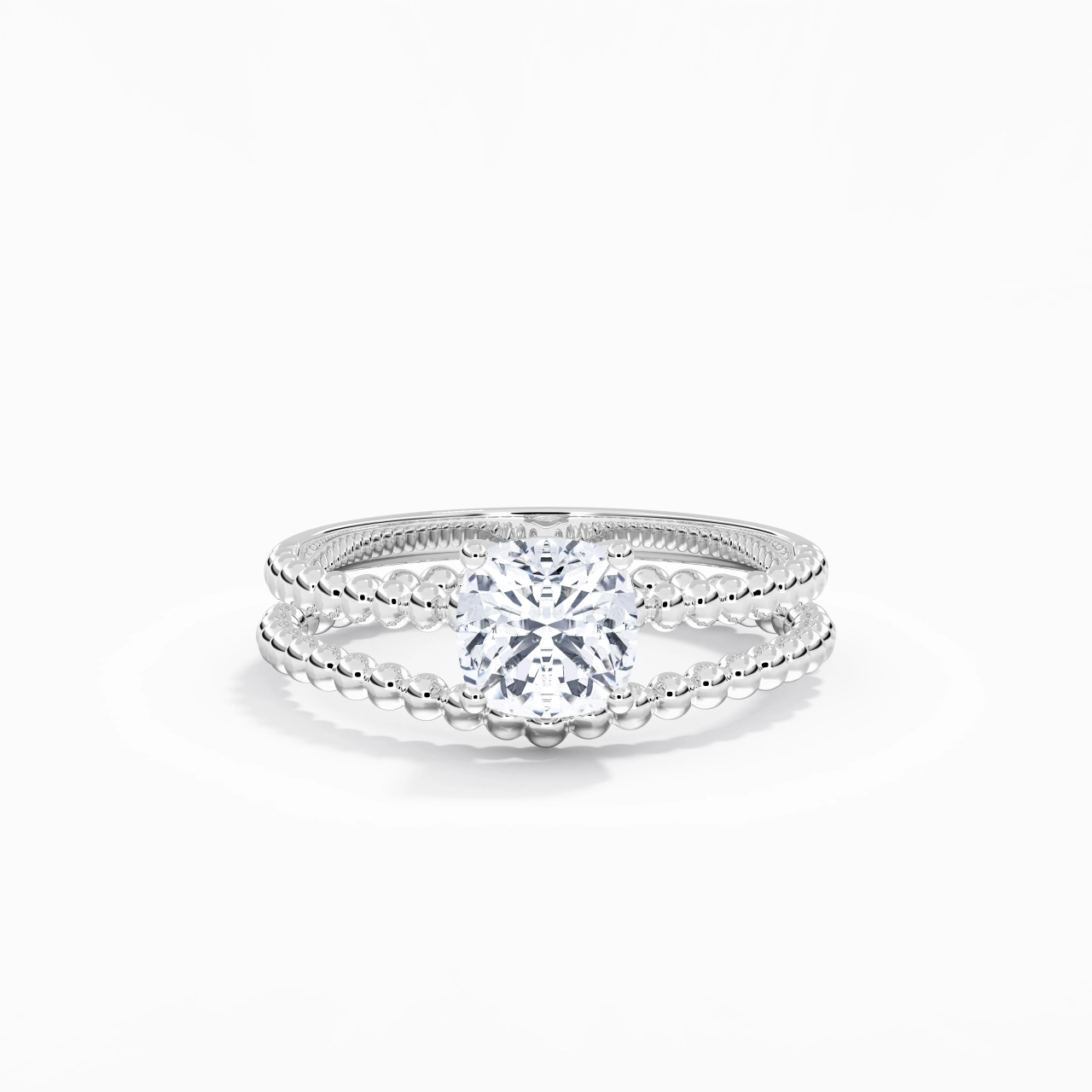 1.00ct Moissanite Wedding Ring Set Platinum