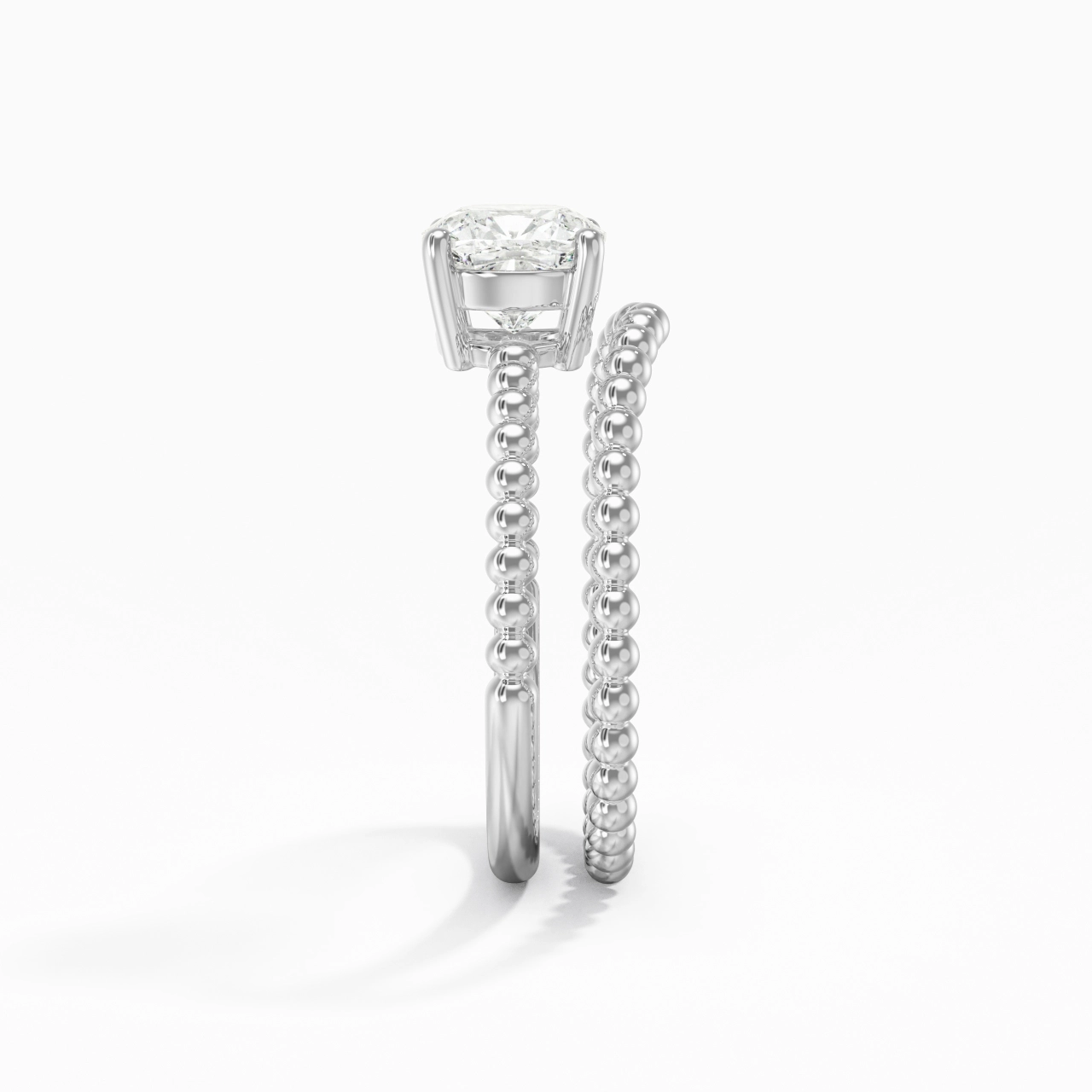 1.00ct Moissanite Wedding Ring Set Platinum