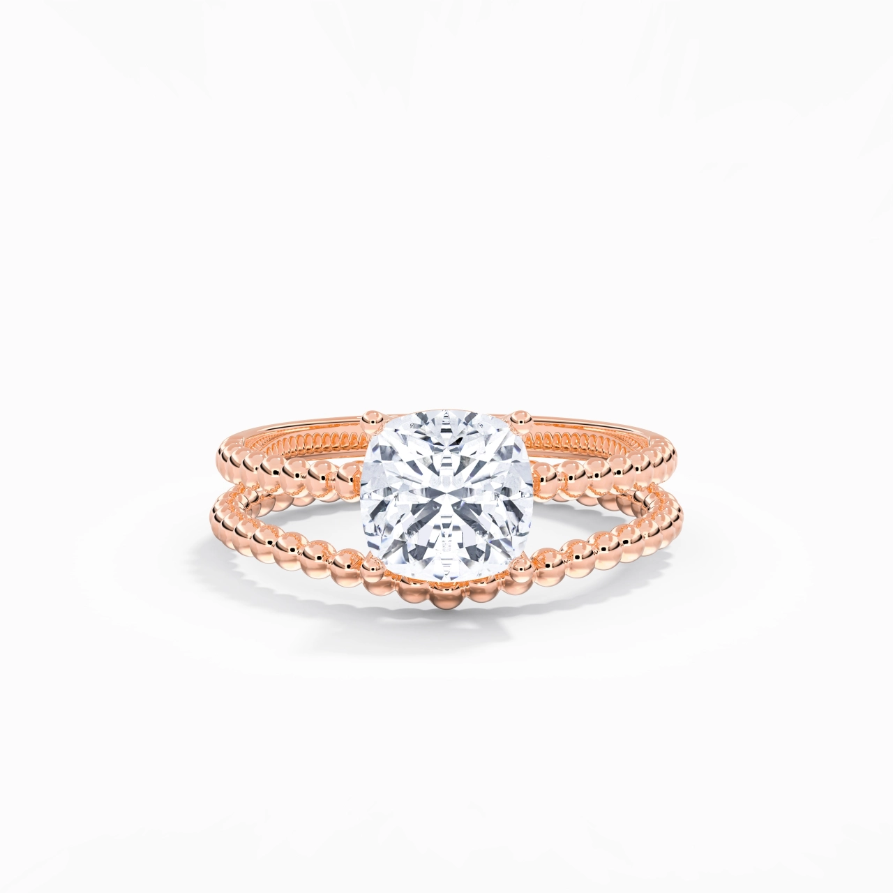 2.00ct Moissanite Wedding Ring Set 18K Rose Gold