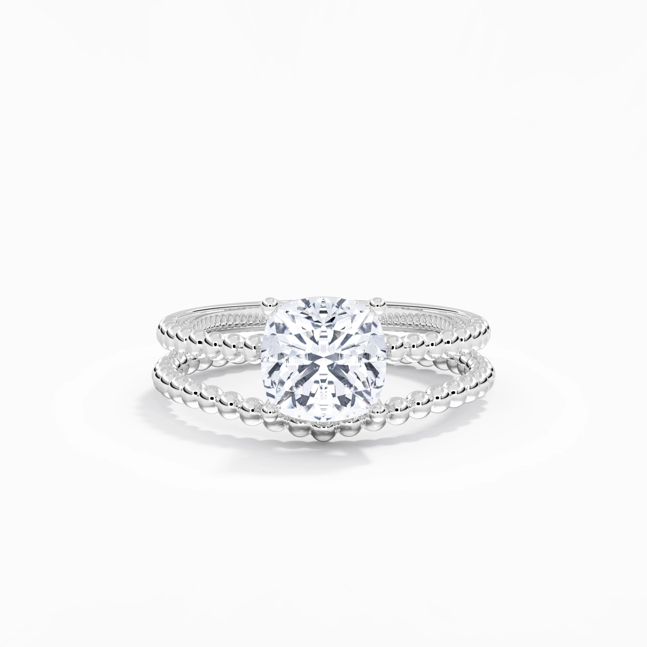 2.00ct Moissanite Wedding Ring Set Platinum
