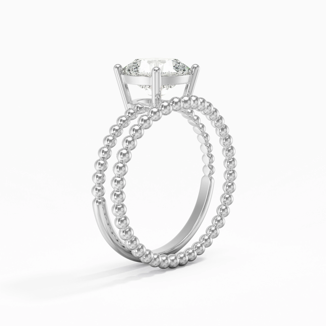2.00ct Moissanite Wedding Ring Set Platinum
