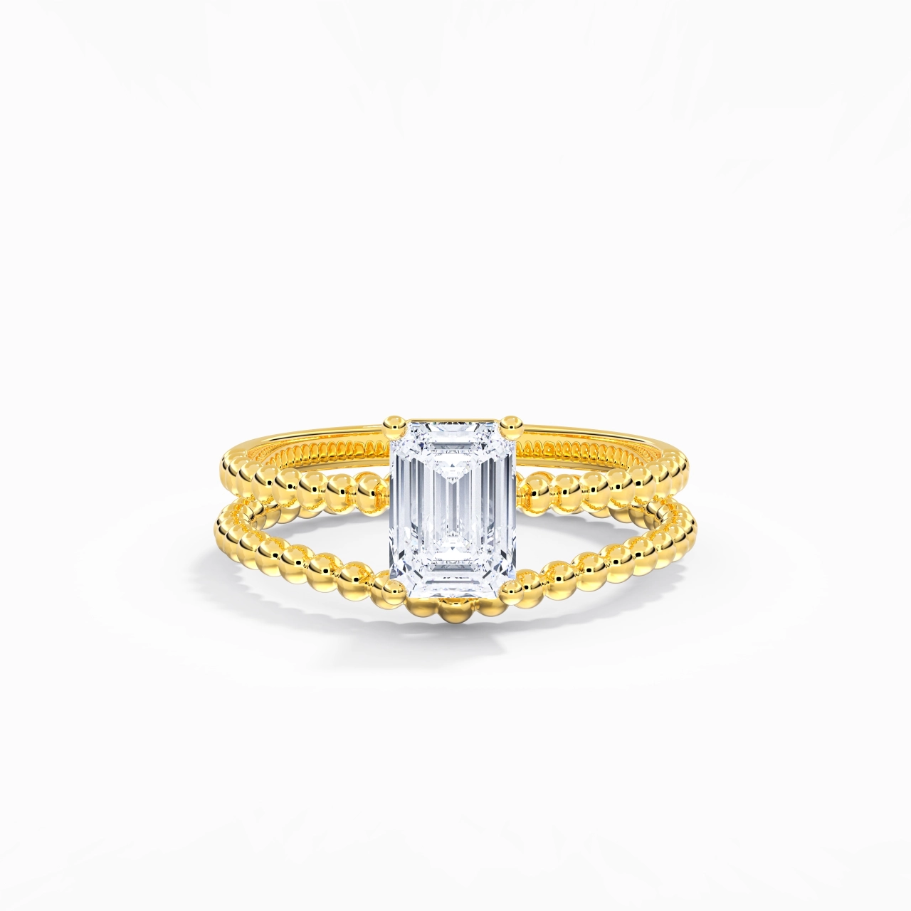 1.00ct Moissanite Wedding Ring Set 14K Gold