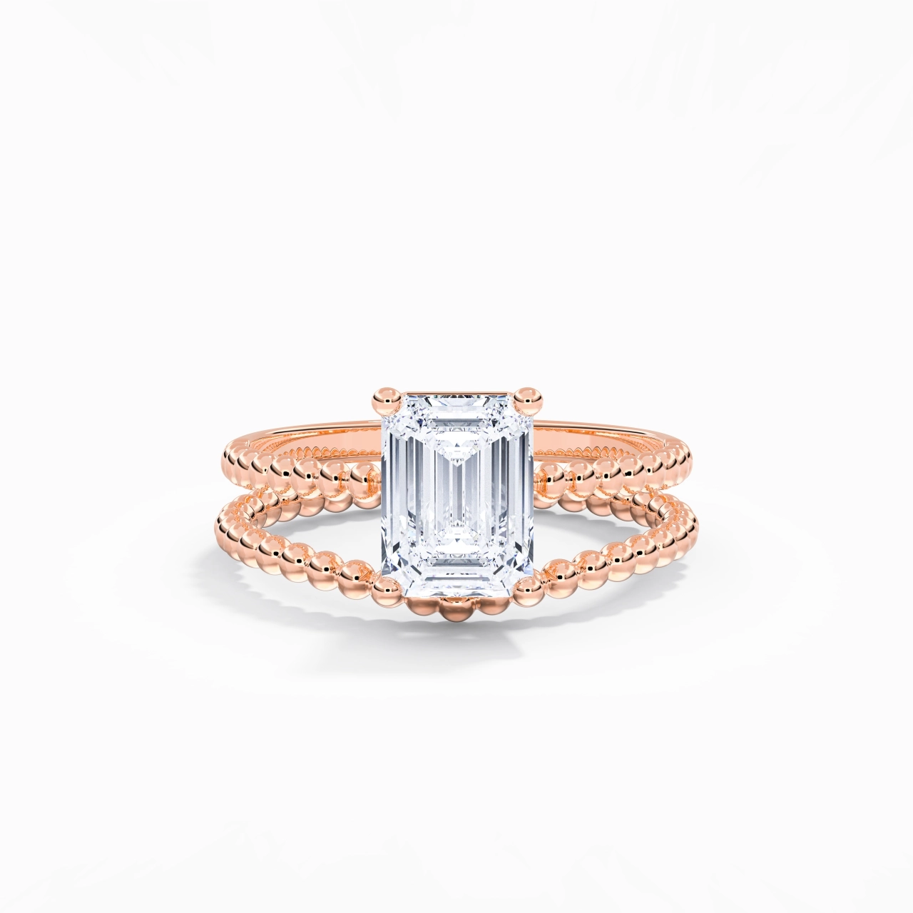 2.00ct Moissanite Wedding Ring Set 14K Rose Gold