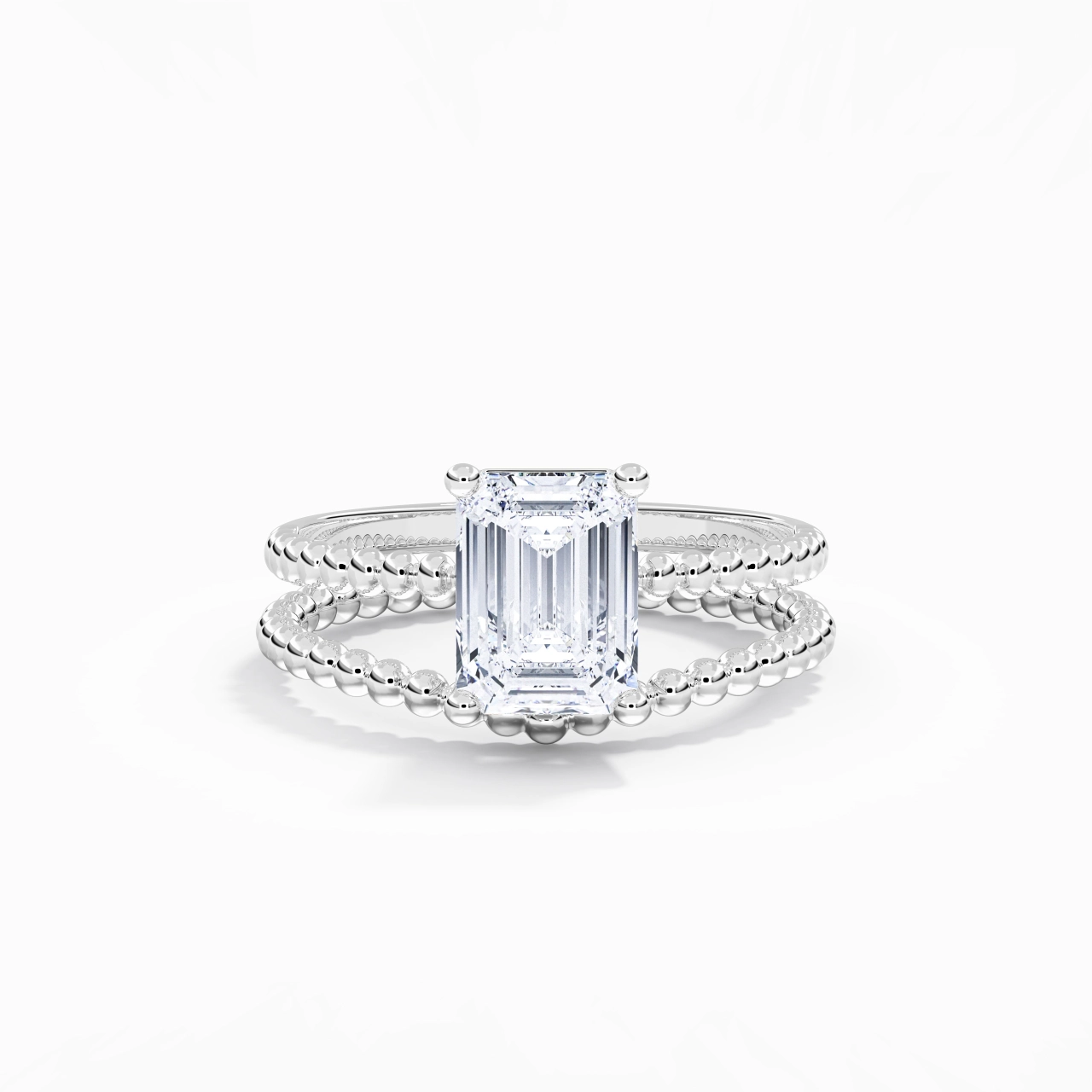 2.00ct Moissanite Wedding Ring Set 14K White Gold