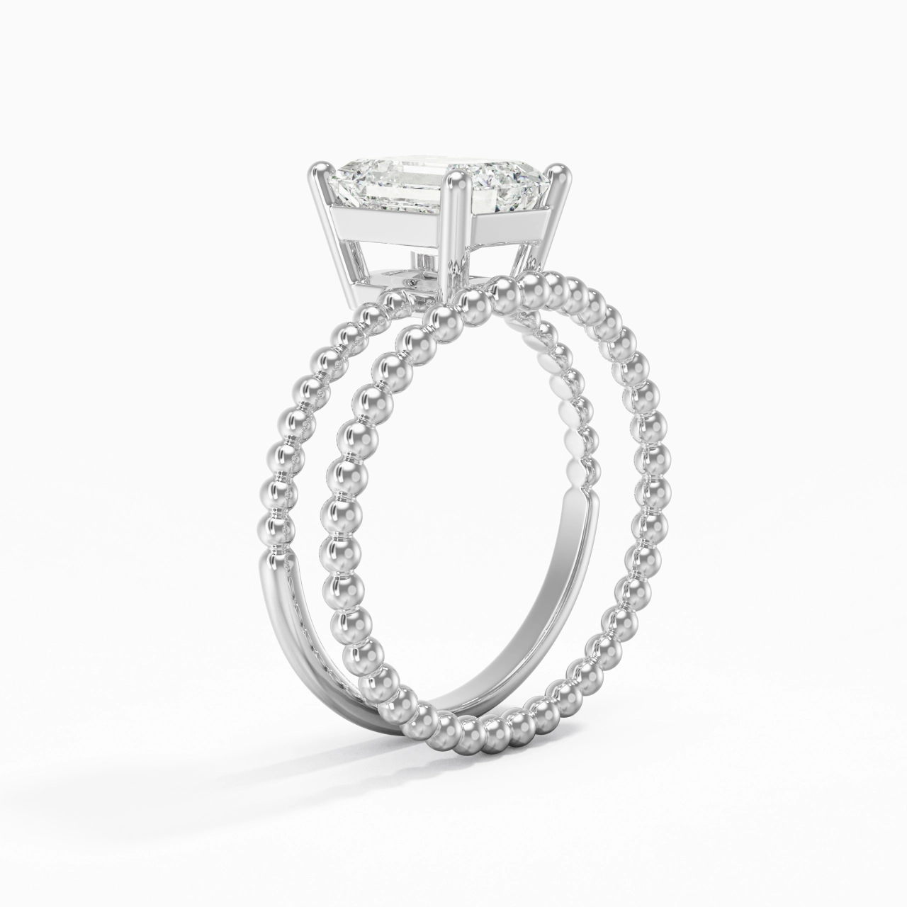 2.00ct Moissanite Wedding Ring Set 14K White Gold