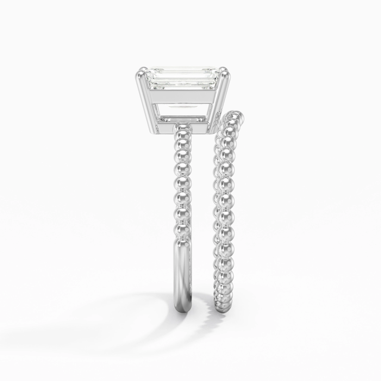 2.00ct Moissanite Wedding Ring Set 14K White Gold
