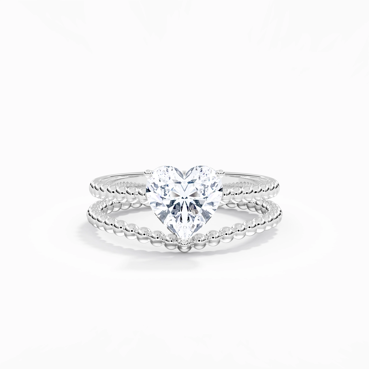 1.50ct Moissanite Wedding Ring Set Platinum