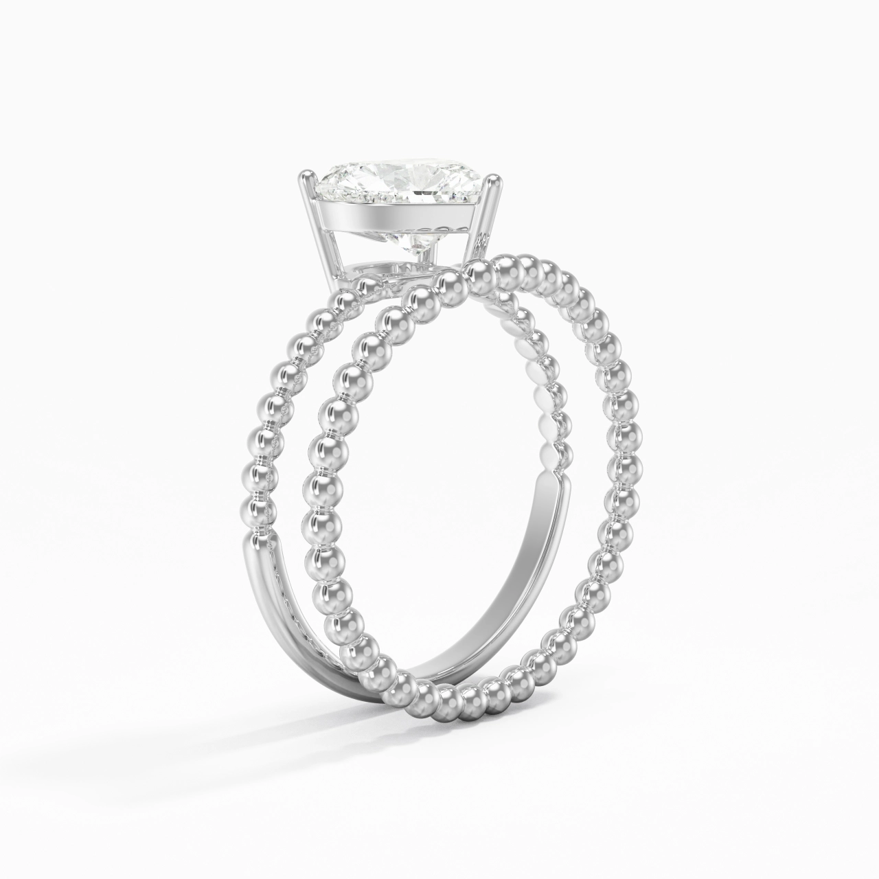 1.50ct Moissanite Wedding Ring Set Platinum