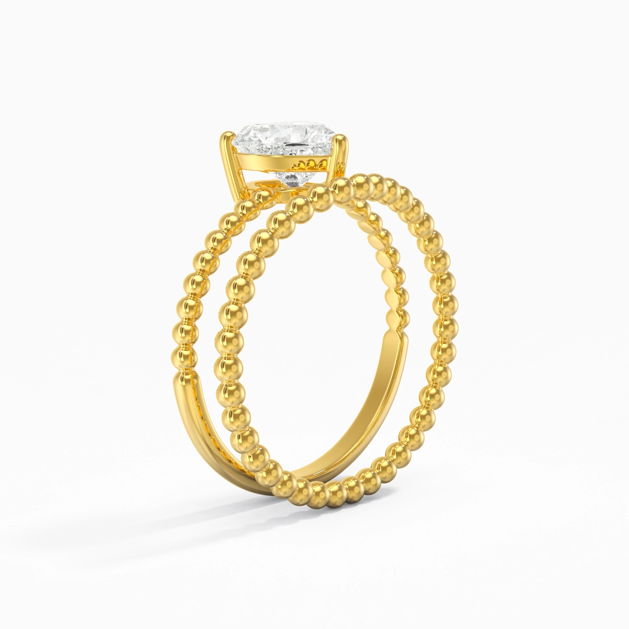 1.00ct Moissanite Wedding Ring Set 14K Gold