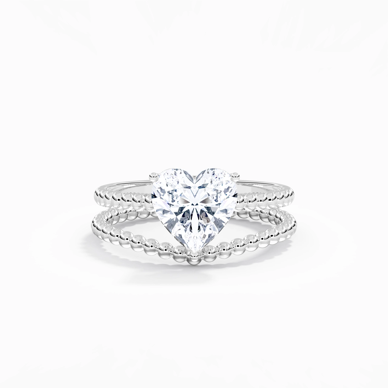 2.00ct Moissanite Wedding Ring Set 14K White Gold