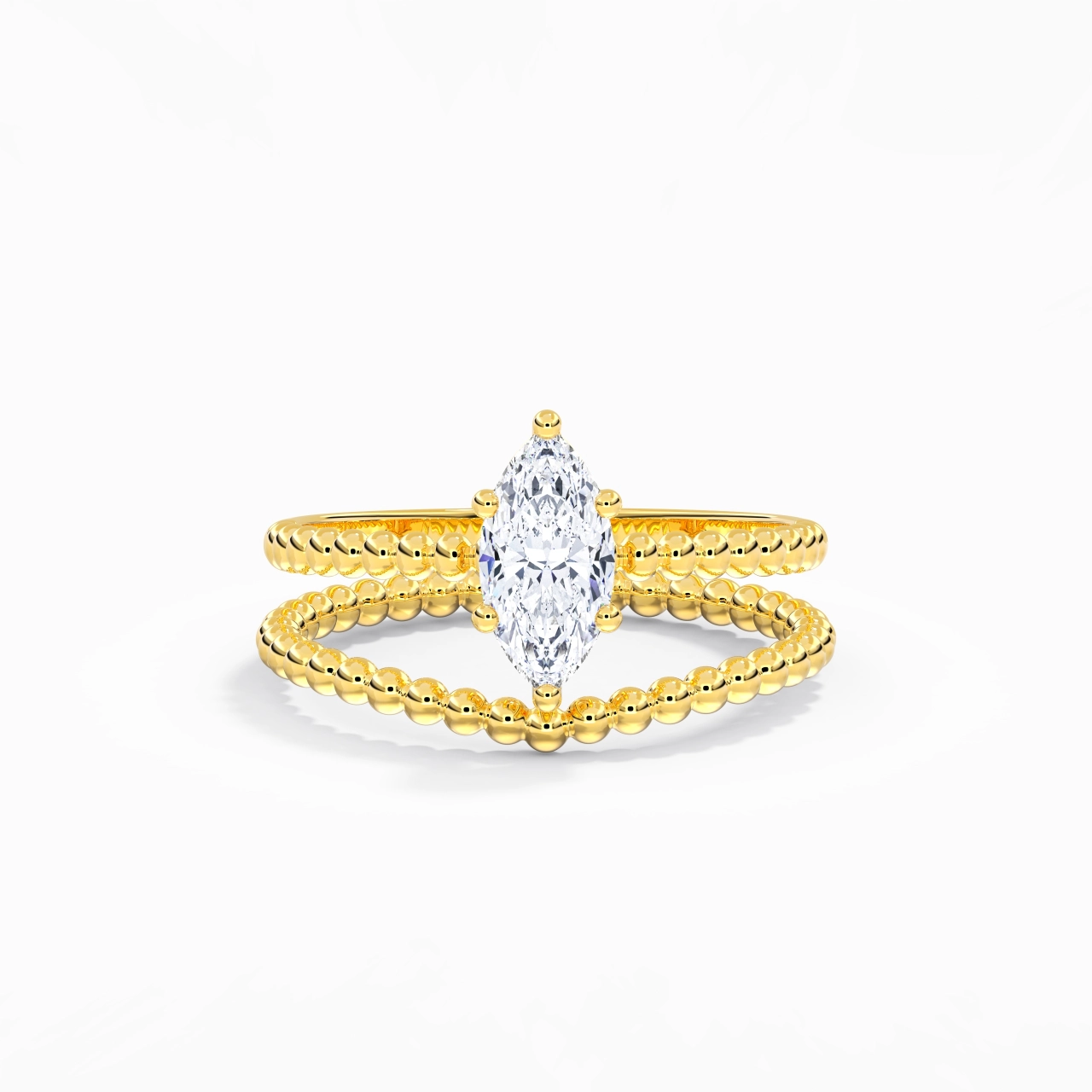 0.80ct Moissanite Wedding Ring Set 14K Gold