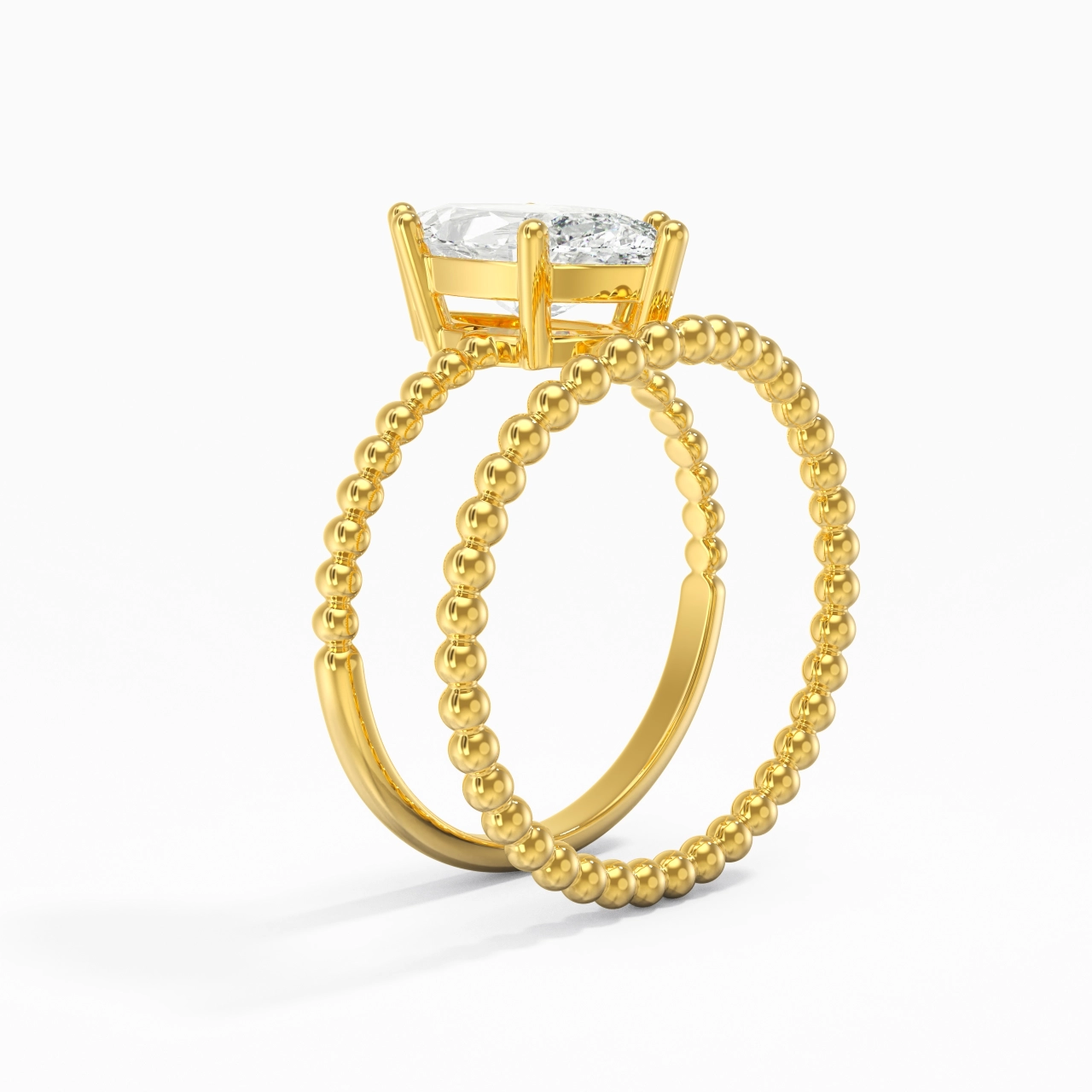 2.00ct Moissanite Wedding Ring Set 14K Gold