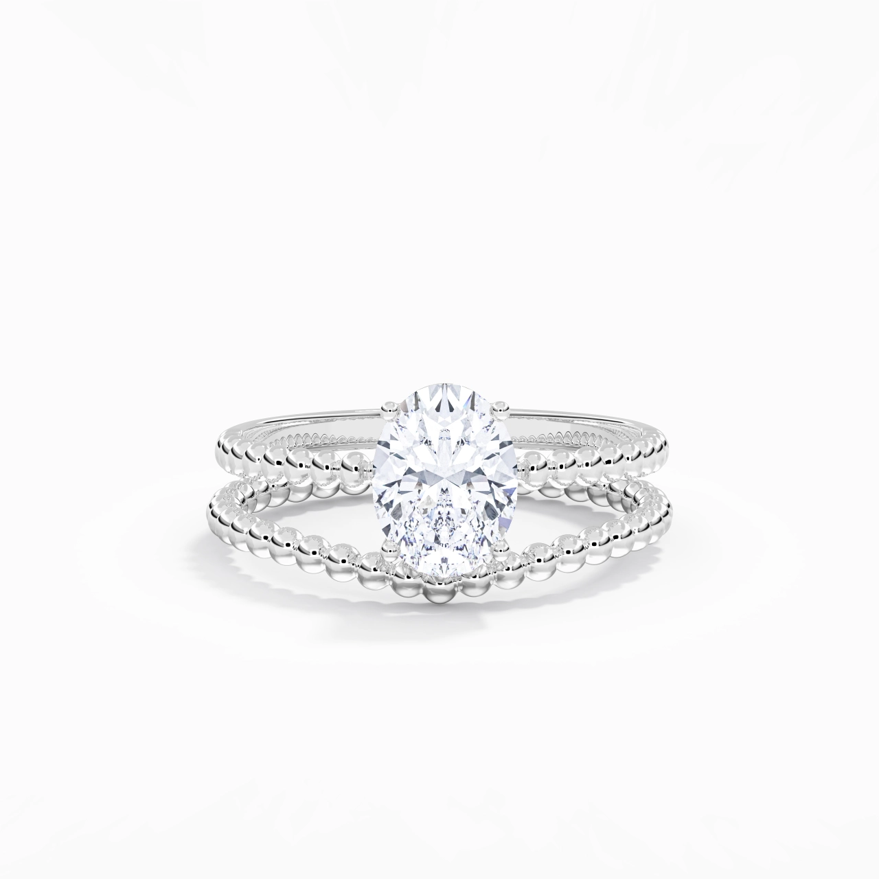1.50ct Moissanite Wedding Ring Set 14K White Gold