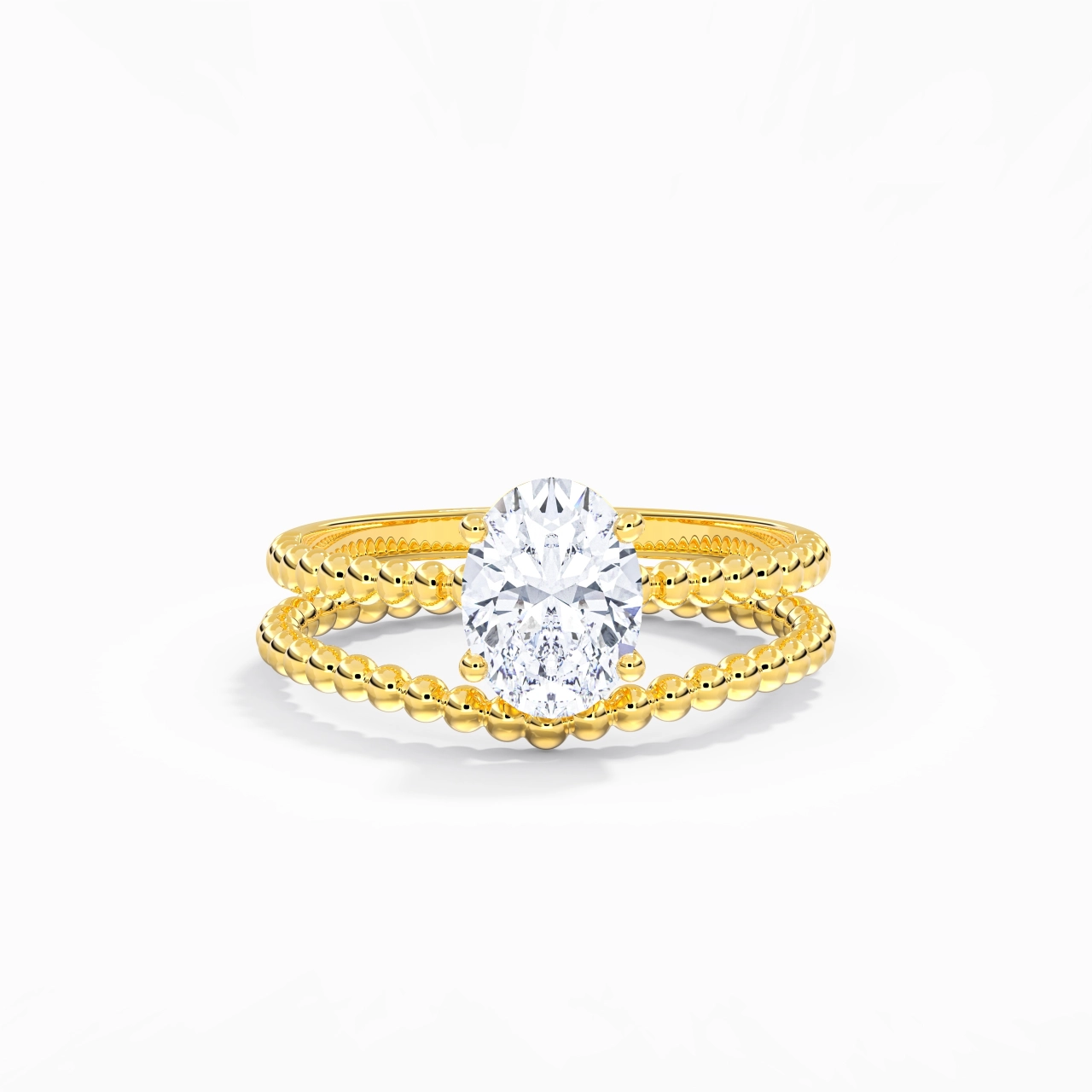 1.00ct Moissanite Wedding Ring Set 14K Gold