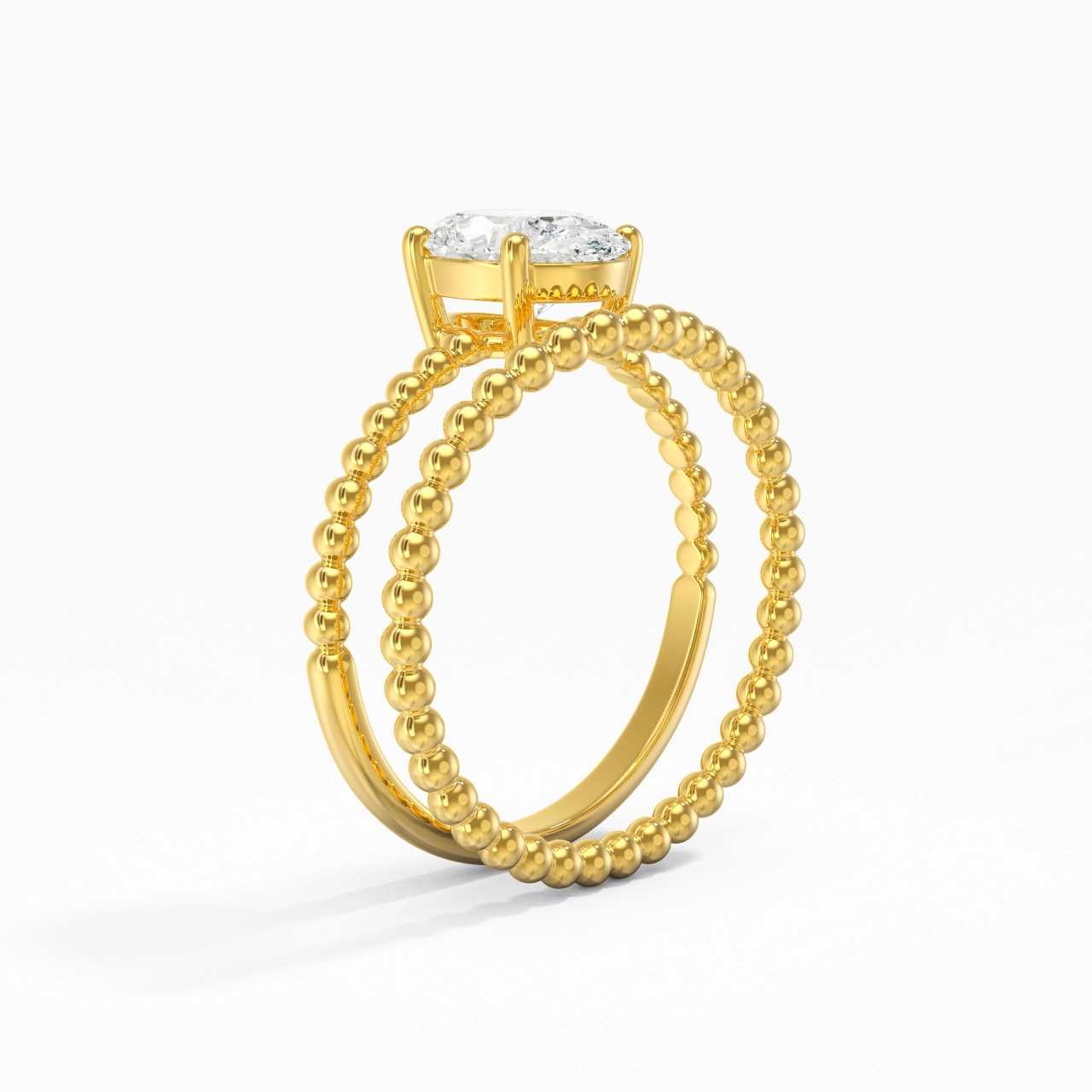 1.00ct Moissanite Wedding Ring Set 14K Gold