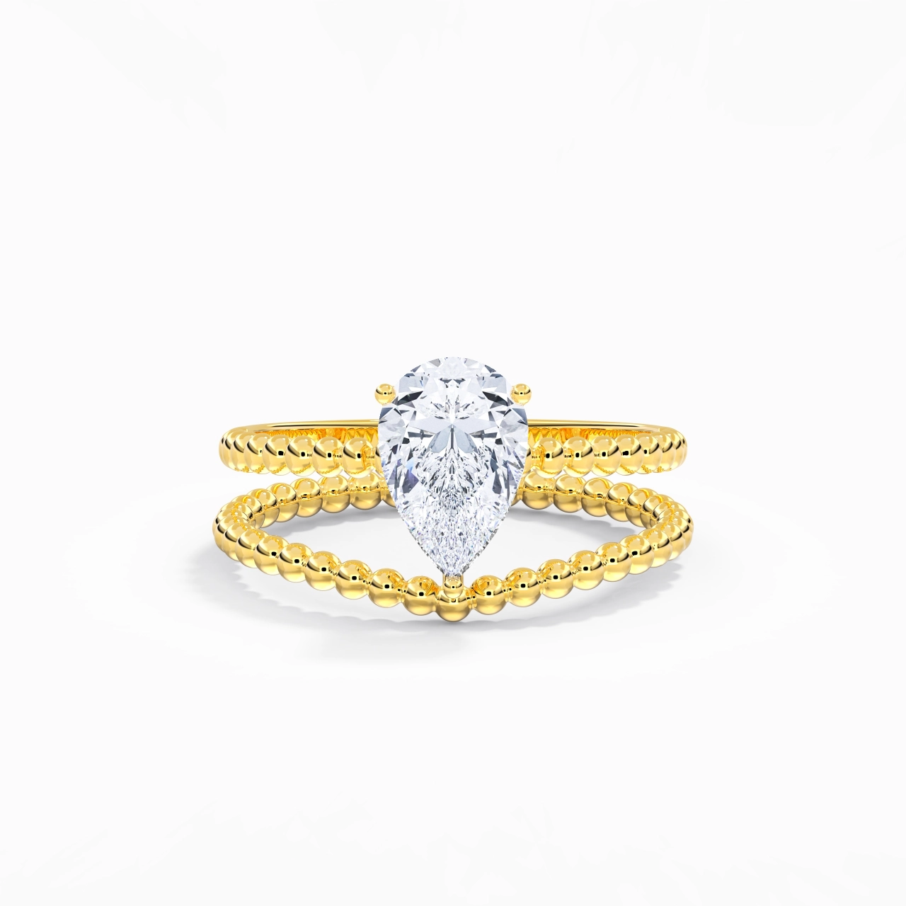 1.50ct Moissanite Wedding Ring Set 14K Gold
