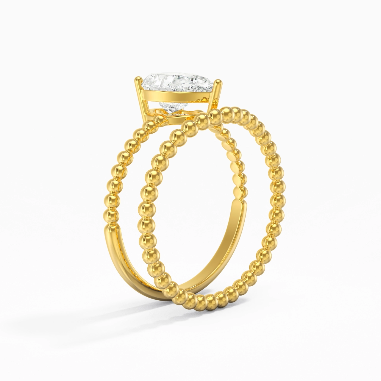 1.50ct Moissanite Wedding Ring Set 14K Gold