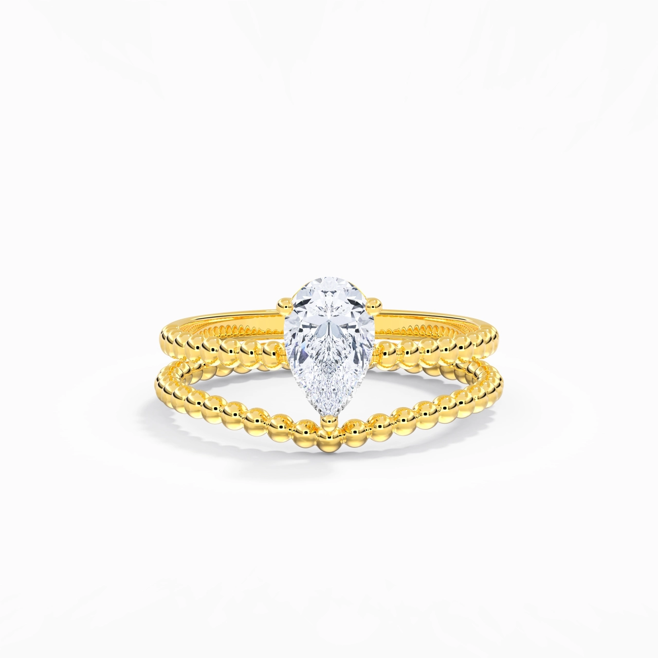 1.00ct Moissanite Wedding Ring Set 14K Gold