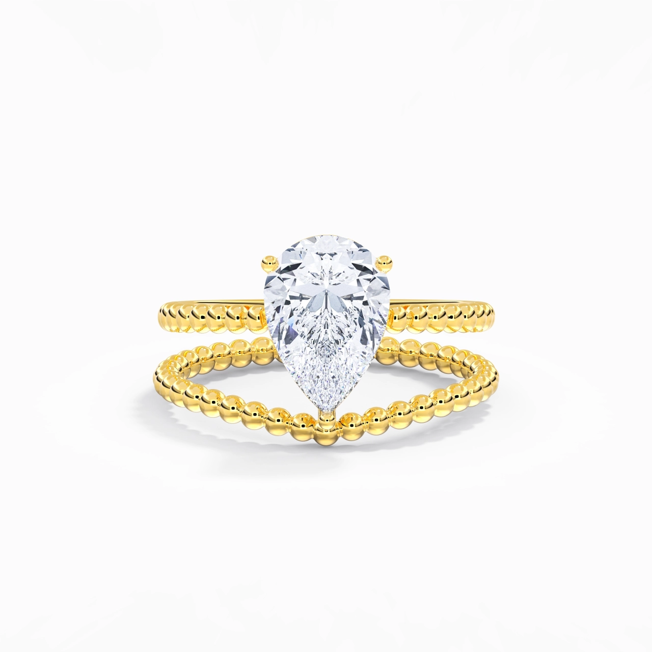 2.00ct Moissanite Wedding Ring Set 14K Gold