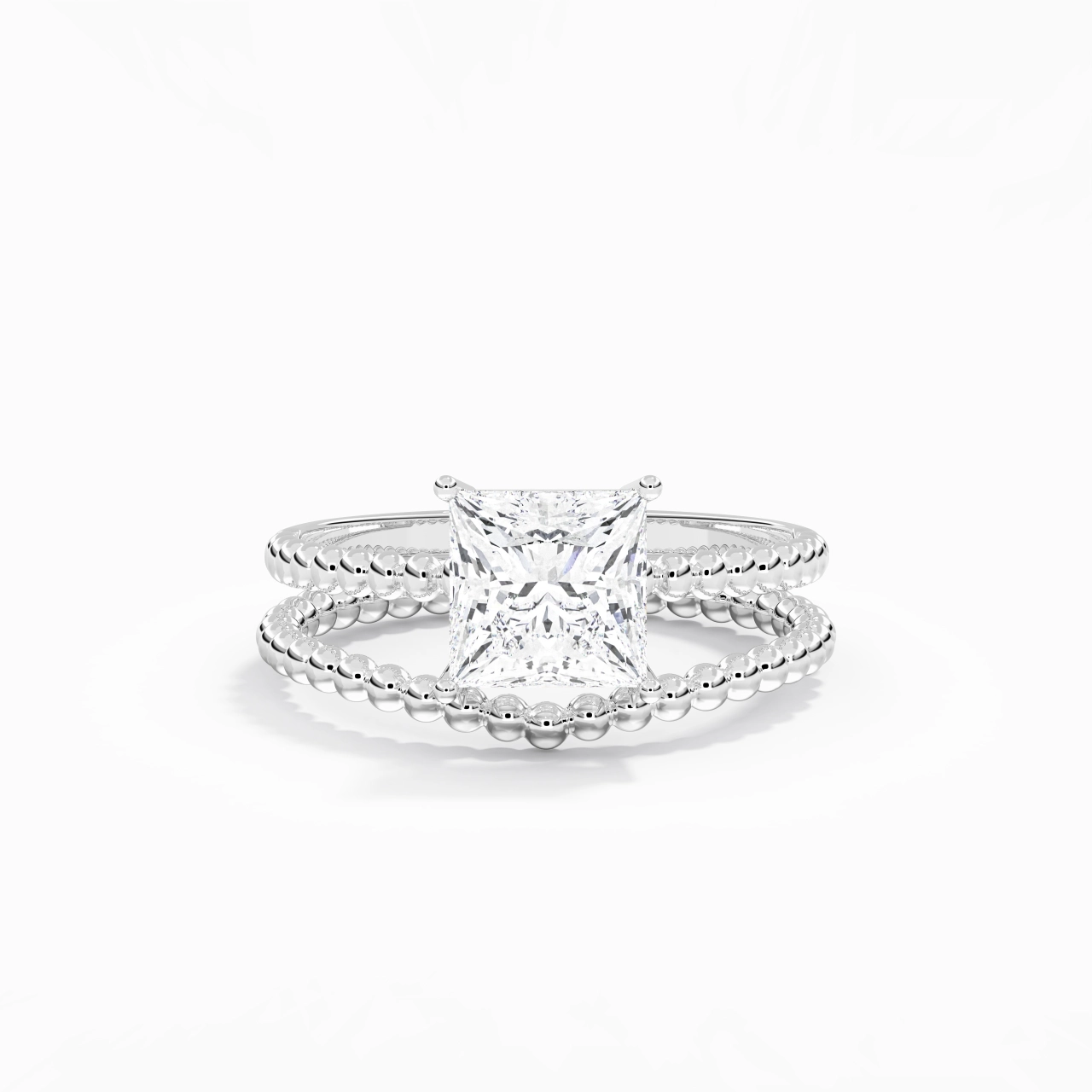 1.50ct Moissanite Wedding Ring Set 14K White Gold