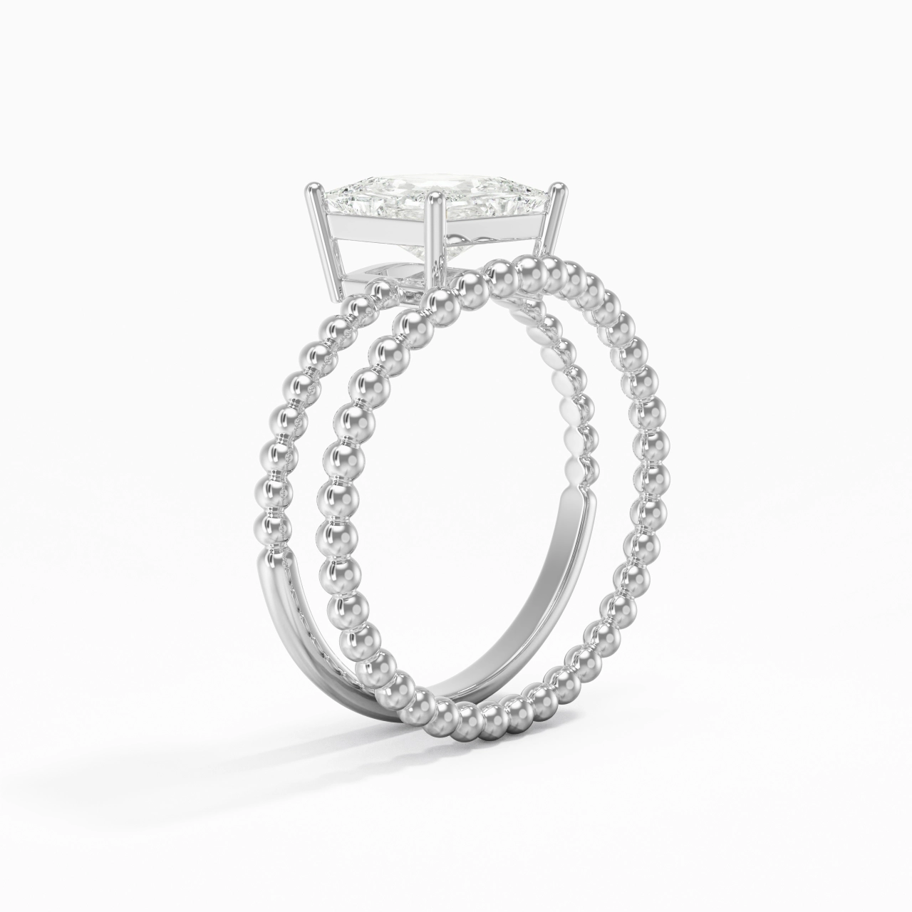 1.50ct Moissanite Wedding Ring Set 14K White Gold