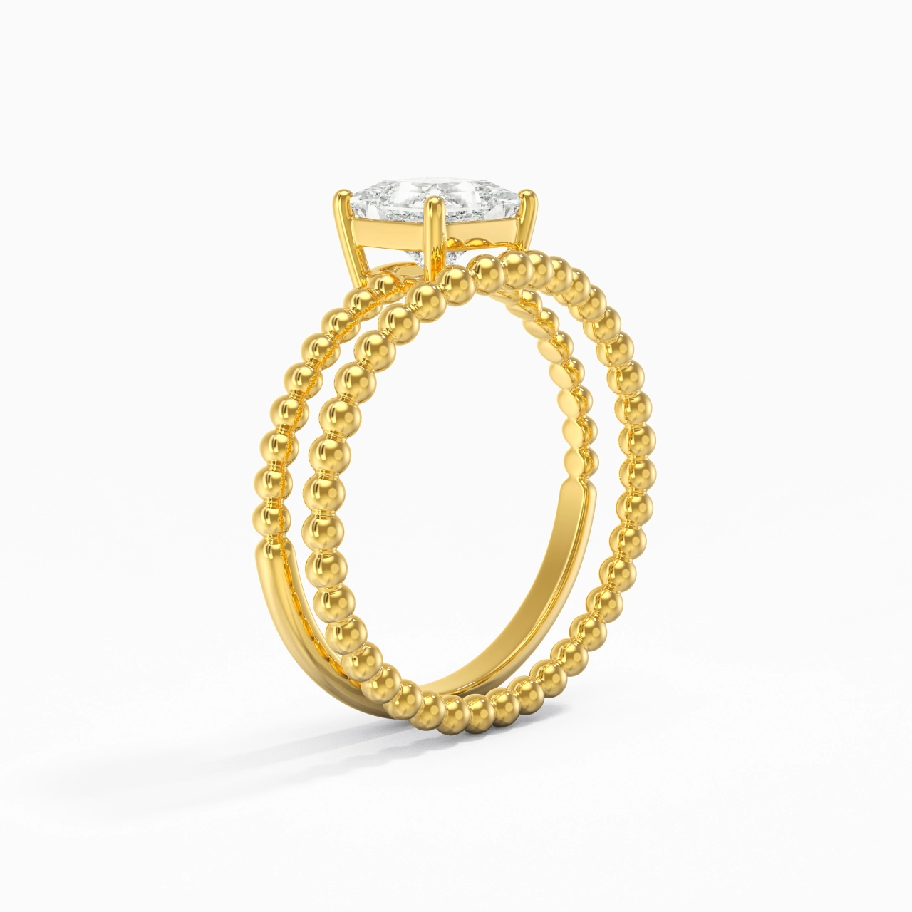 1.00ct Moissanite Wedding Ring Set 14K Gold