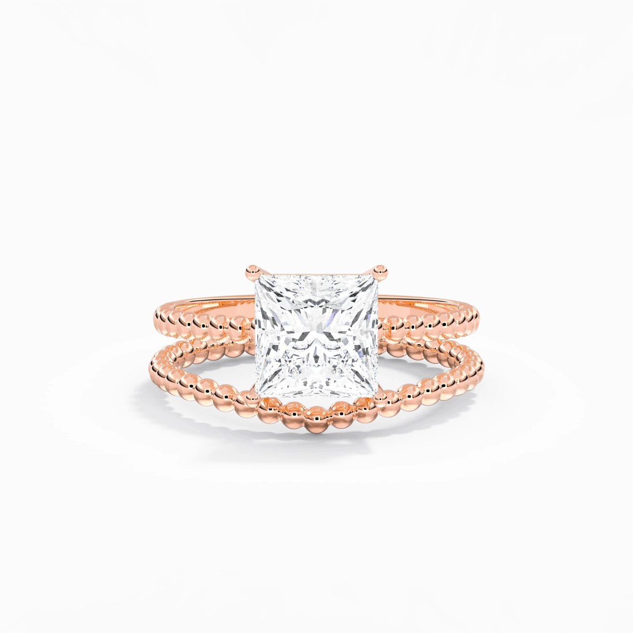 2.00ct Moissanite Wedding Ring Set 14K Rose Gold