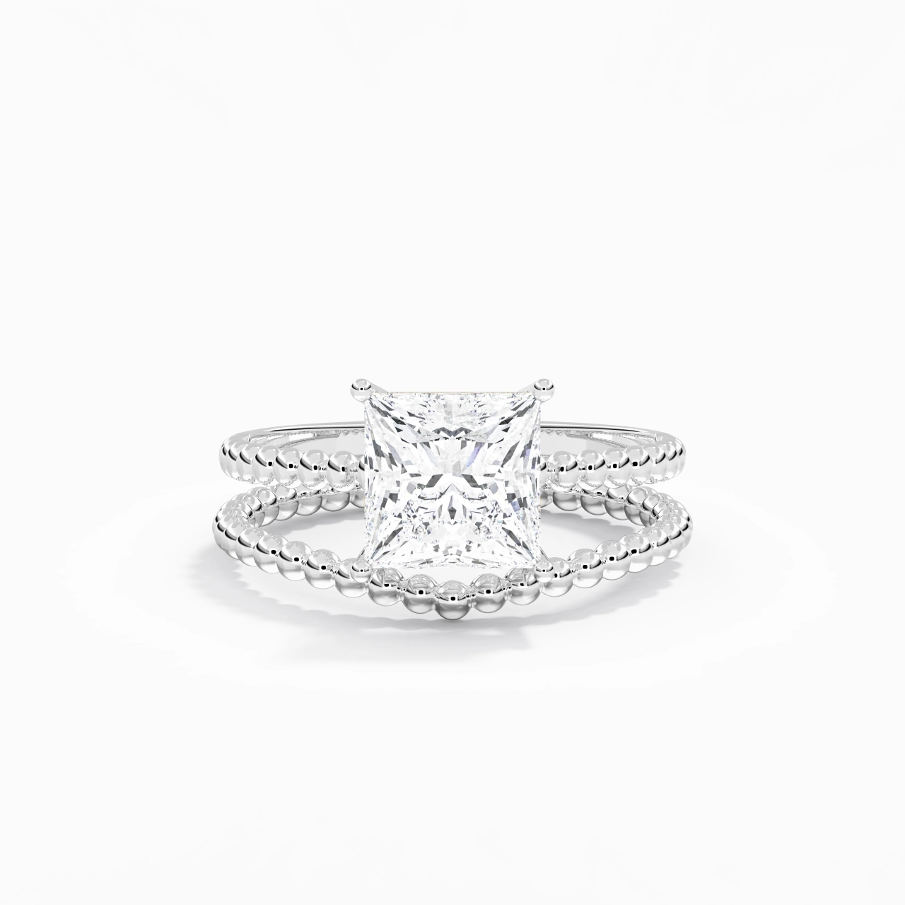 2.00ct Moissanite Wedding Ring Set 14K White Gold