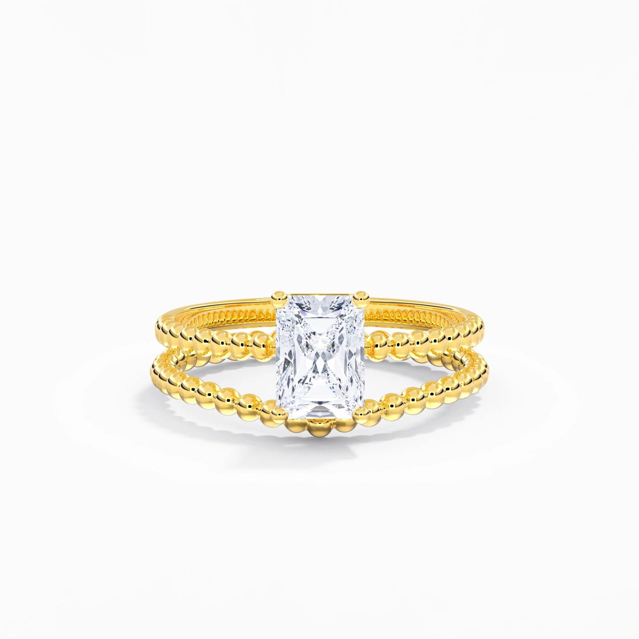 1.00ct Moissanite Wedding Ring Set 14K Gold
