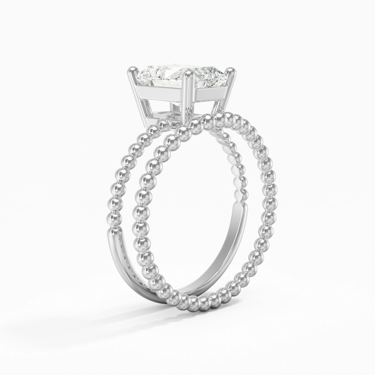 2.00ct Moissanite Wedding Ring Set 14K White Gold