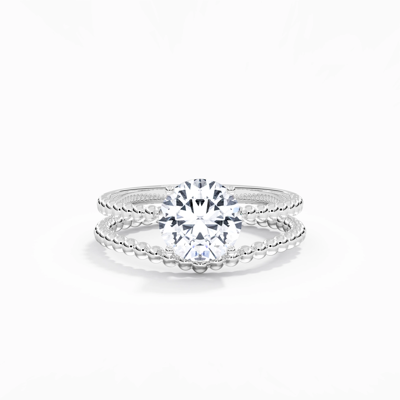 1.50ct Moissanite Wedding Ring Set 14K White Gold