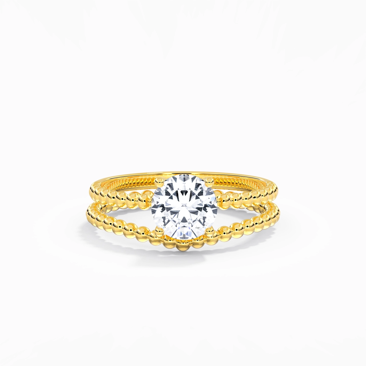 1.00ct Moissanite Wedding Ring Set 14K Gold
