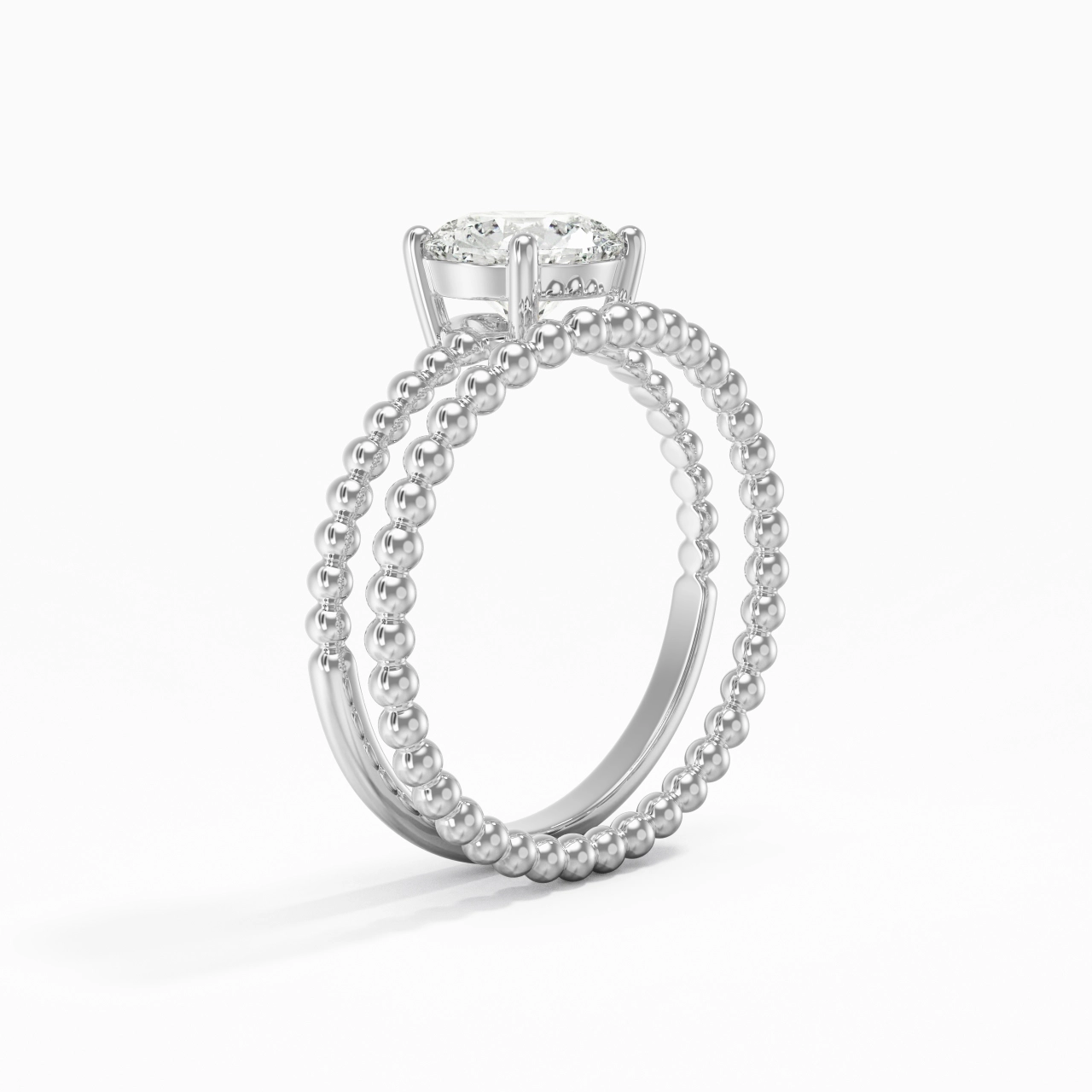 1.00ct Moissanite Wedding Ring Set 14K White Gold