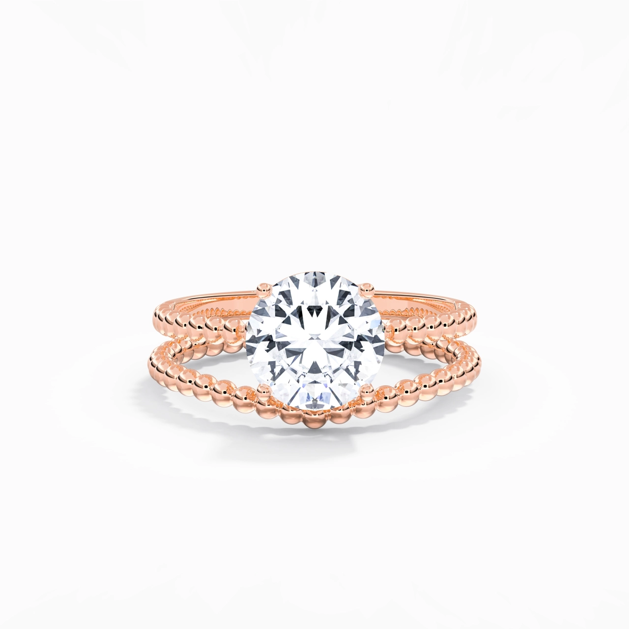 2.00ct Moissanite Wedding Ring Set 18K Rose Gold