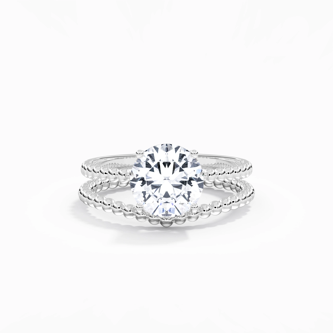 2.00ct Moissanite Wedding Ring Set 14K White Gold