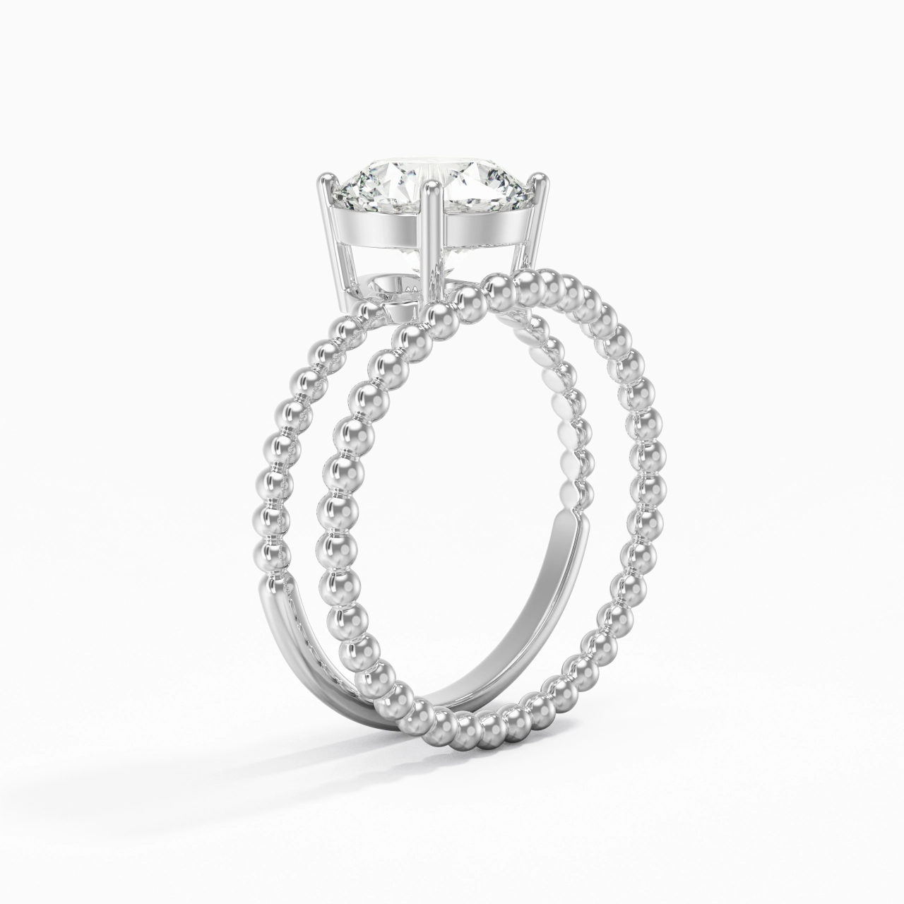 2.00ct Moissanite Wedding Ring Set 14K White Gold