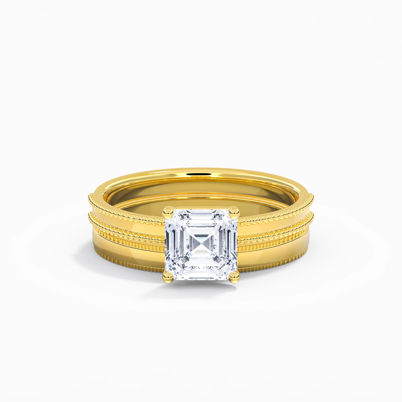 14K Gold Moissanite Bridal Set