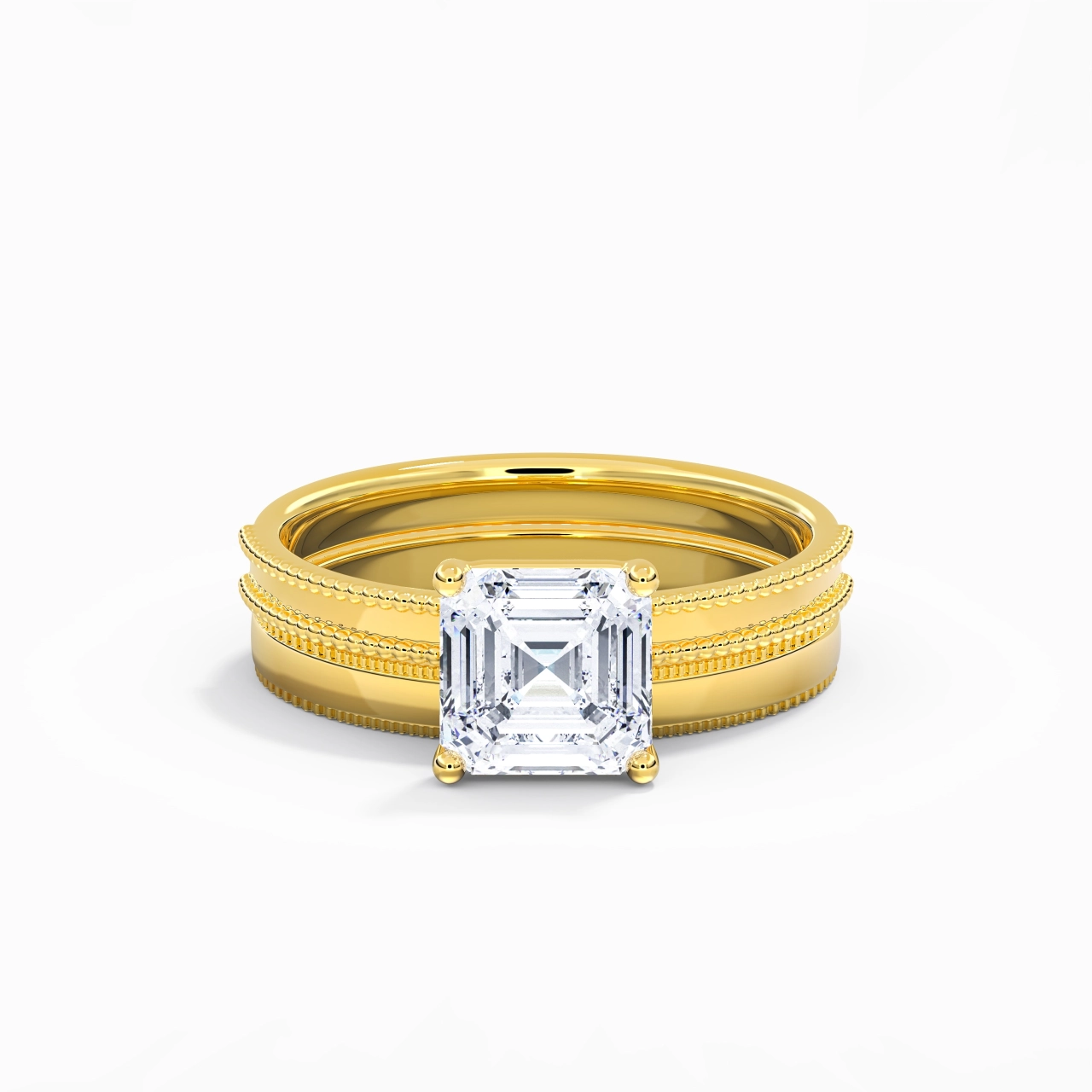 14K Gold Moissanite Bridal Set