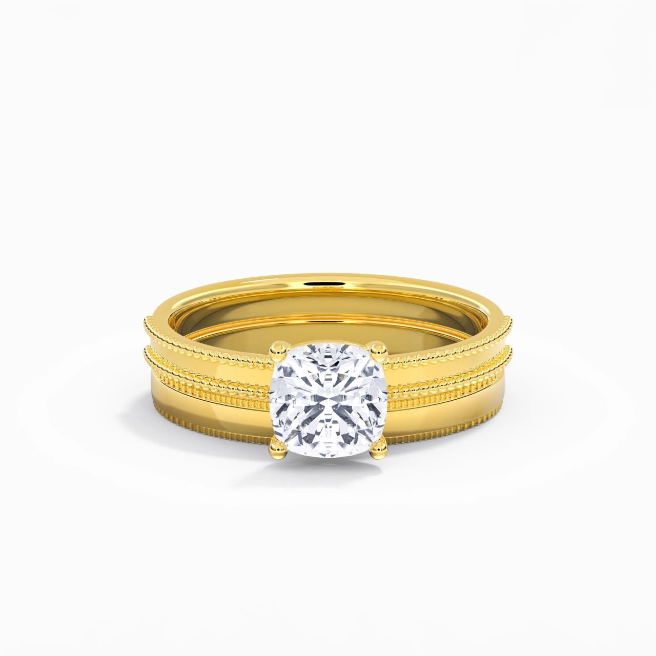 14K Gold Moissanite Bridal Set