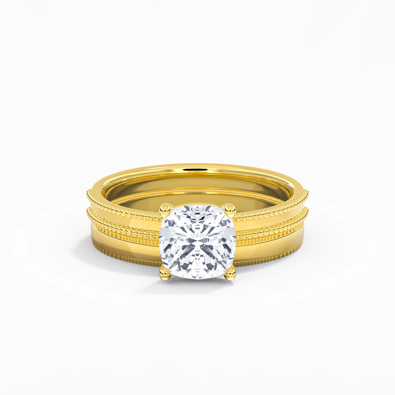 14K Gold Moissanite Bridal Set