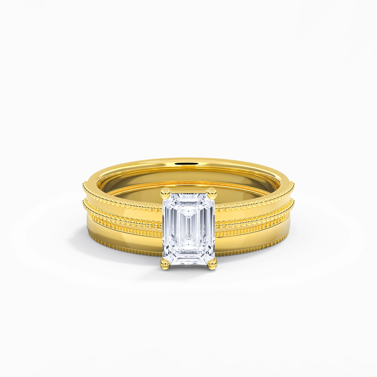 14K Gold Moissanite Bridal Set