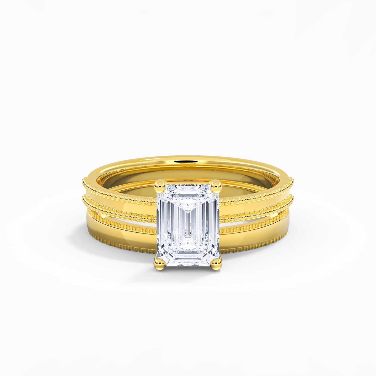 14K Gold Moissanite Bridal Set